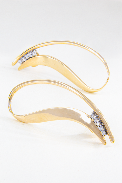 Brinco Gota Torcido Diamantes 