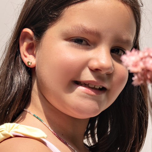 Brinco Kids Passarinho coração esmaltado