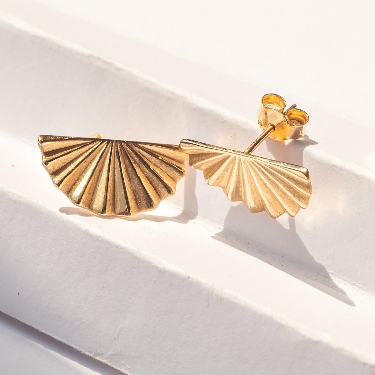 Brinco Leque Ouro 18k