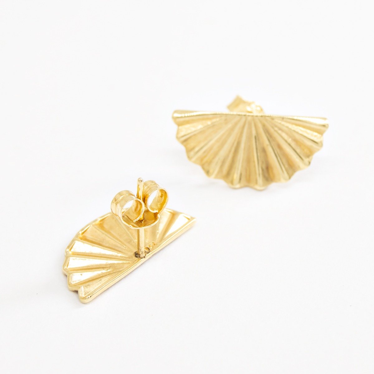 Brinco Leque Ouro 18k