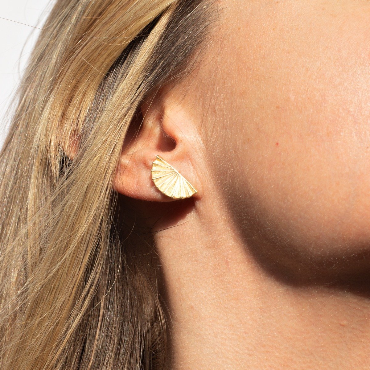 Brinco Leque Ouro 18k