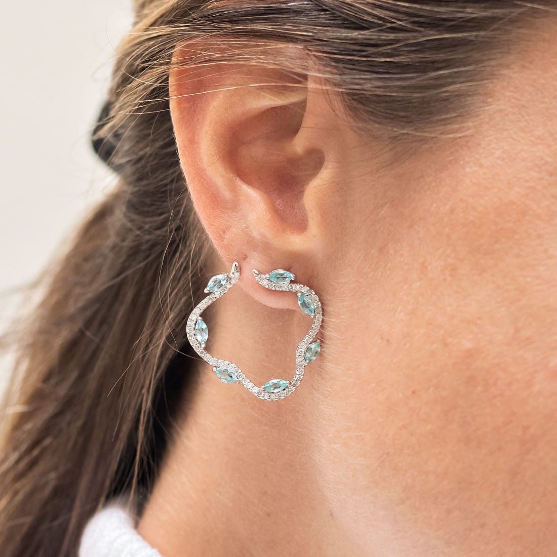 Brinco Orgânico Apatitas e Diamantes