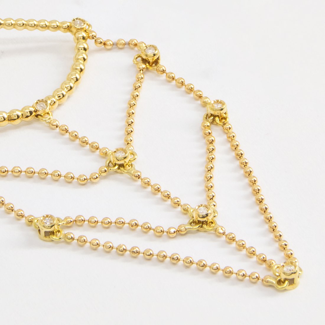 Brinco Ouro 18K Rede Diamantes Brown