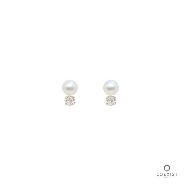 Brinco Perola e Zirconia 
