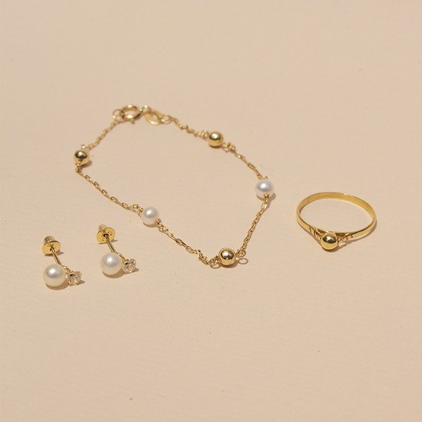 Brinco Perola e Zirconia 