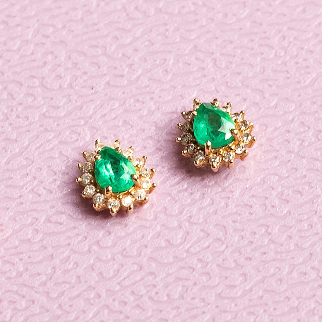 Brinco Princess Gota Esmeralda e Diamantes