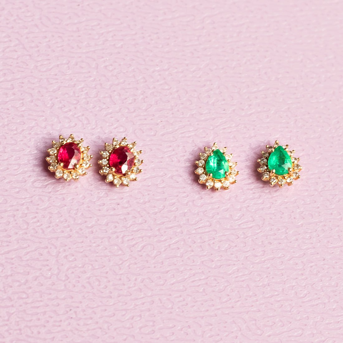 Brinco Princess Gota Esmeralda e Diamantes