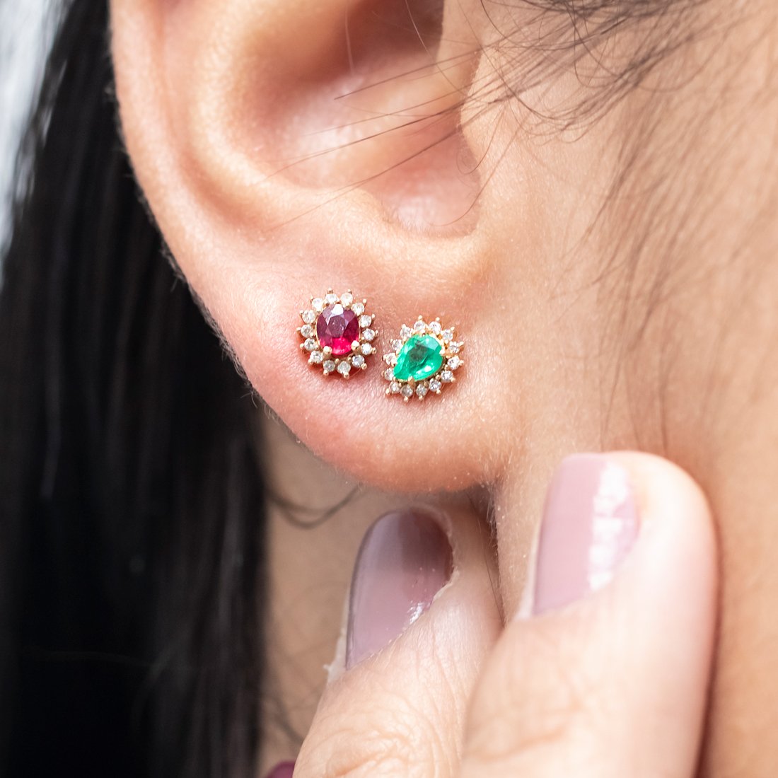 Brinco Princess Rubi e Diamantes 