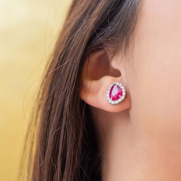 Brinco Princess Rubi e Diamantes
