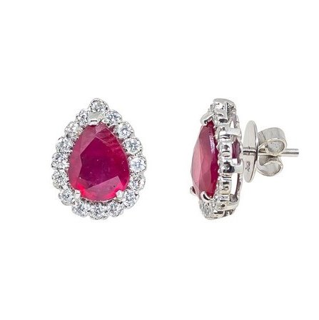 Brinco Princess Rubi e Diamantes