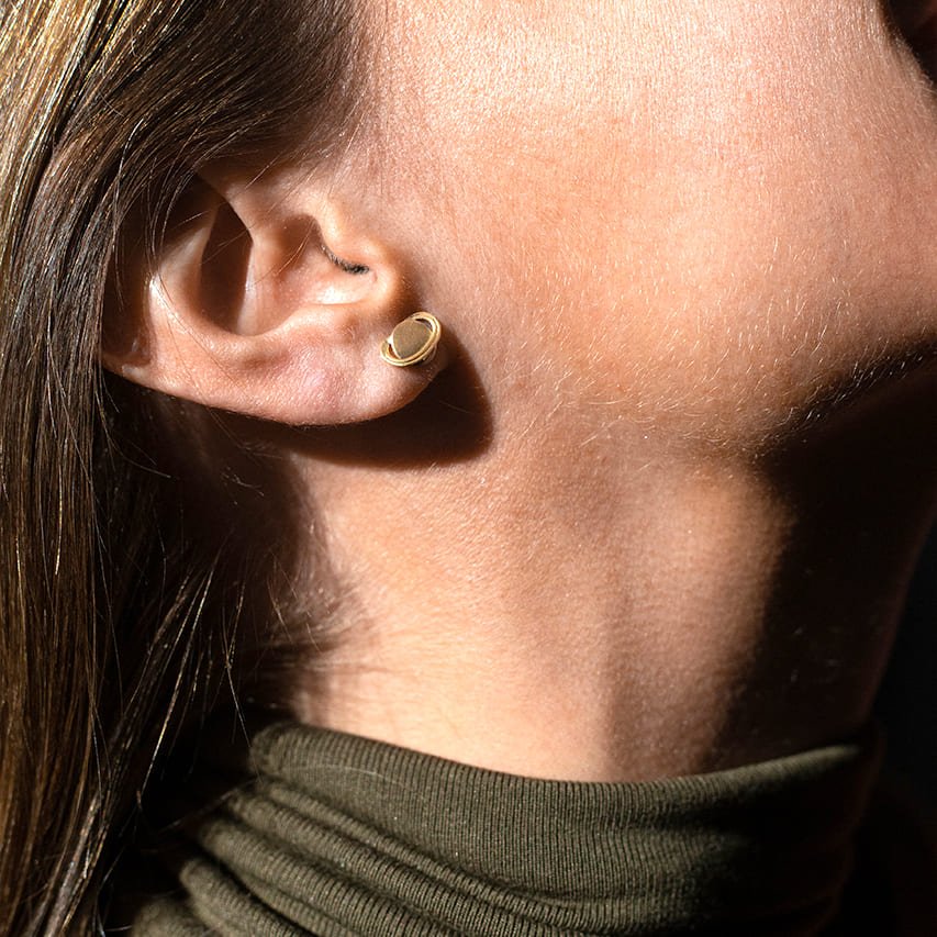 Brinco Saturno Ouro 18K