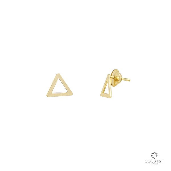 Brinco Triângulo Petit Ouro 18K