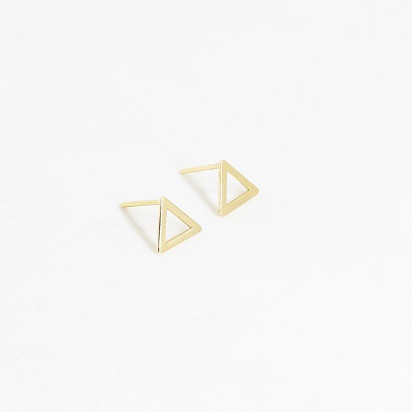 Brinco Triângulo Petit Ouro 18K
