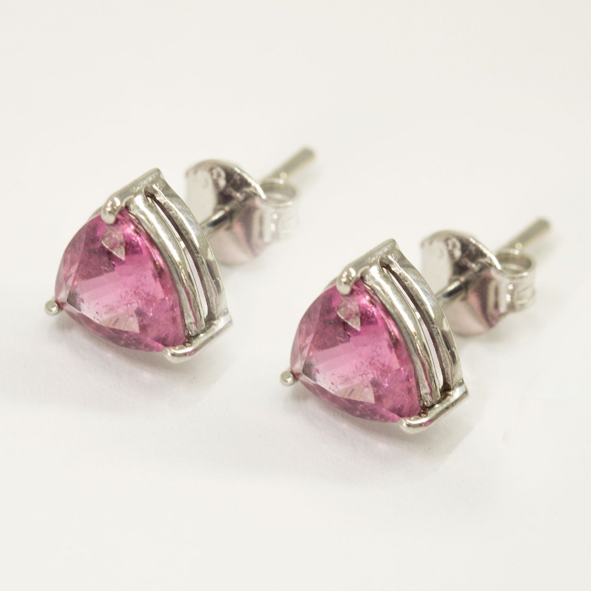 Brinco Trilhon Turmalina Rosa