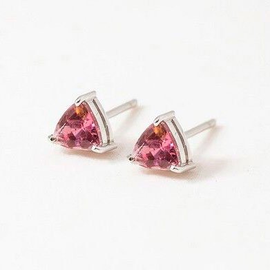 Brinco Trilhon Turmalina Rosa