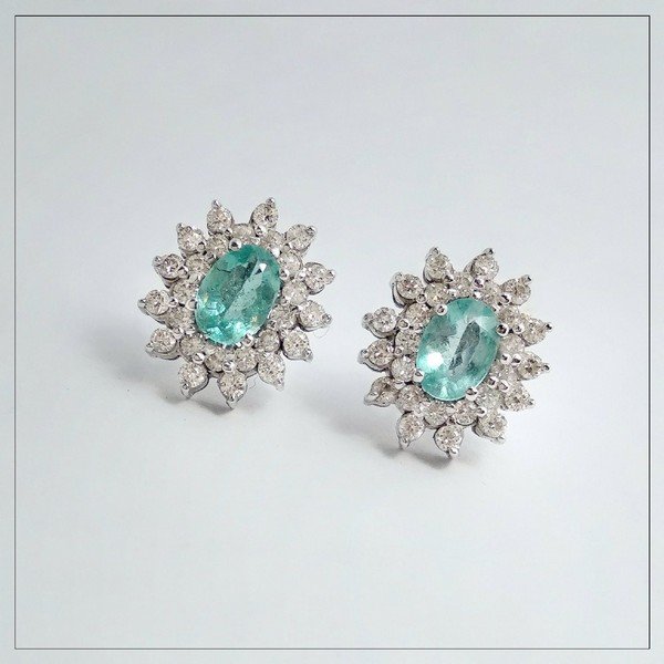 Brinco Turmalina Princesa Diamantes Cód. Produto: 883