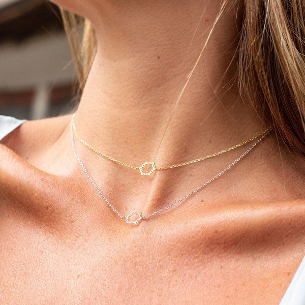 Choker Estrela Coexist Prata 925