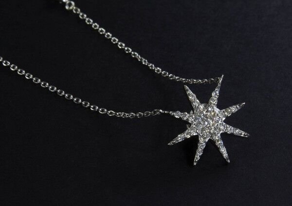 Choker Estrela Diamantes e Pastilhas
