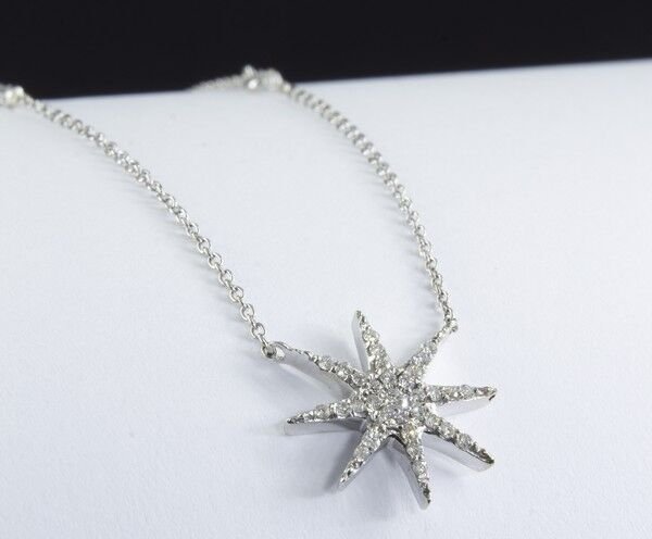 Choker Estrela Diamantes e Pastilhas