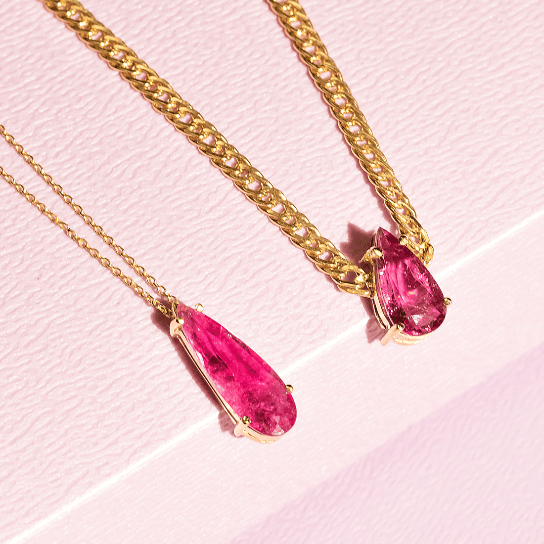 Choker Grumet Preciosa Turmalina Rosa