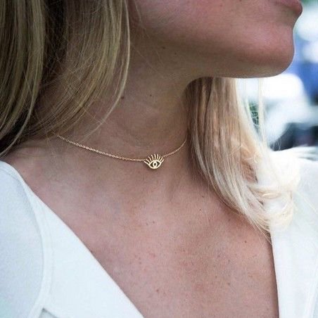 Choker Olho Grego Estilizado Coexist