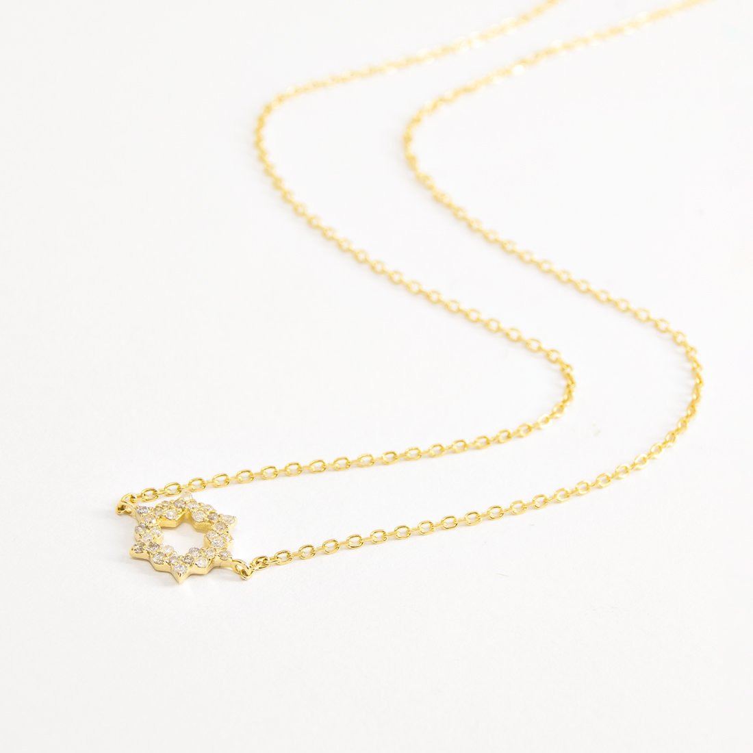 Choker Ouro 18k Estrela Coexist Diamantes