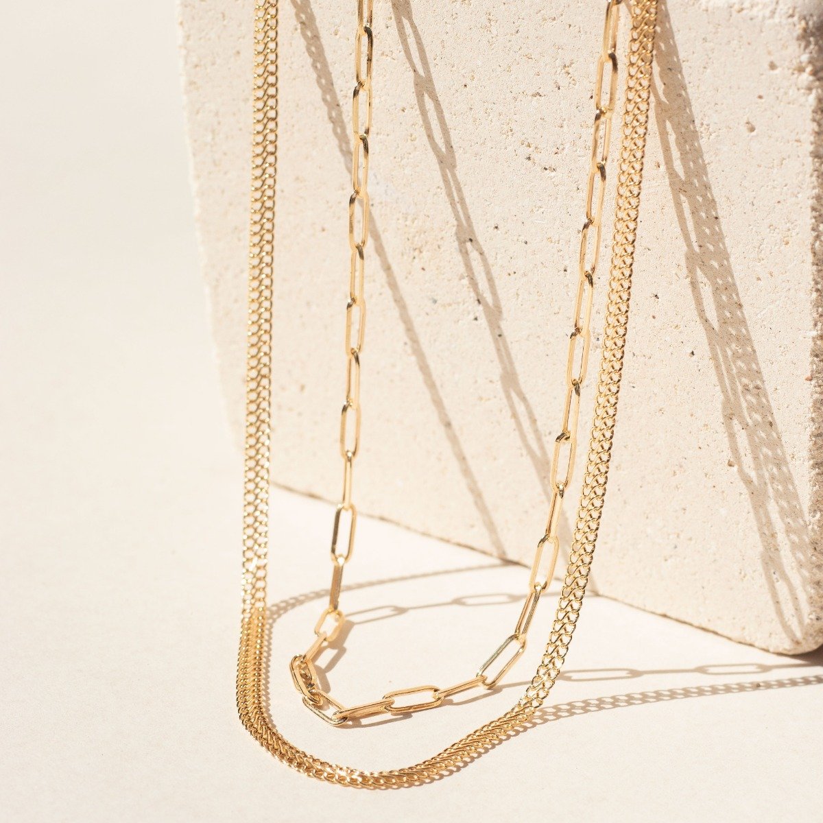 Choker Ouro 18K Vintage Tramas Compridas