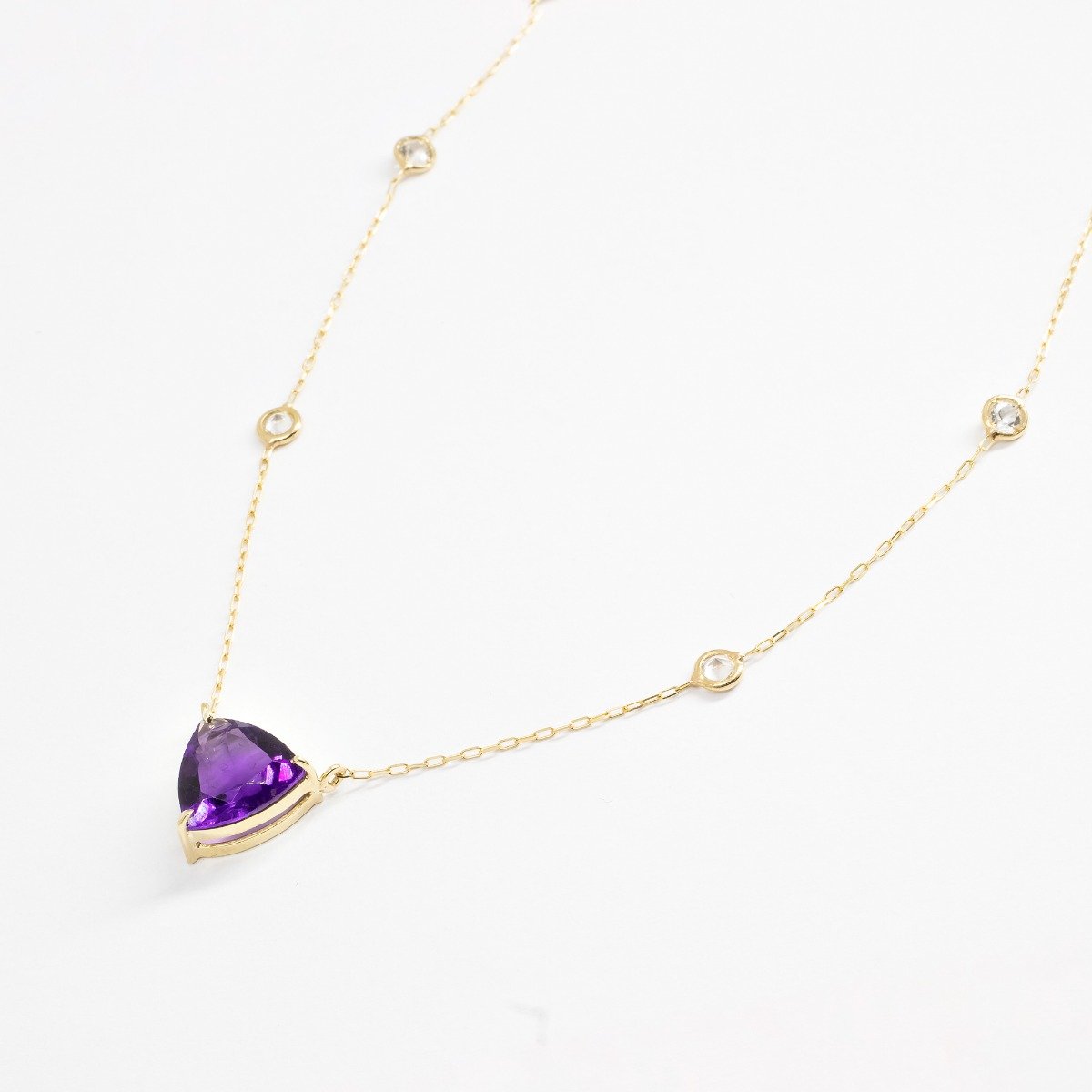 Choker Power Trilhon Ametista Extra e Pastilhas de Topázio 