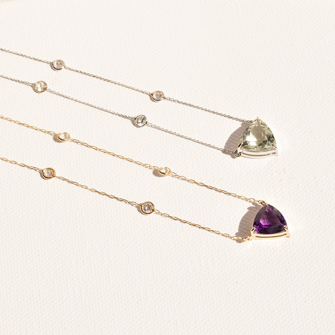 Choker Power Trilhon Ametista Extra e Pastilhas de Topázio 