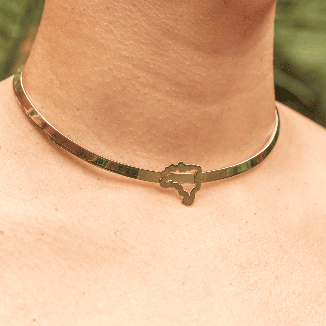 Choker Rígida Mapa do Brasil