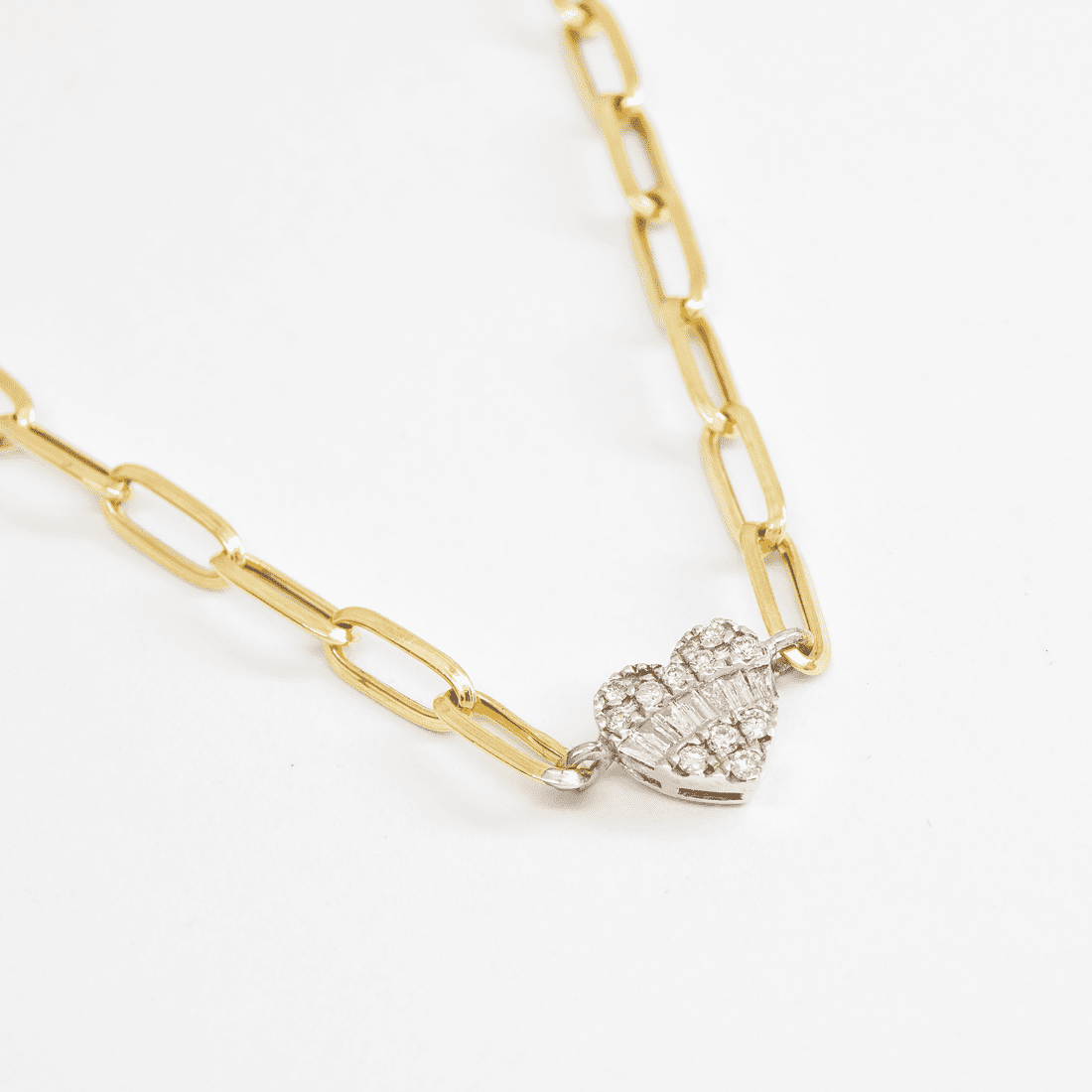 Choker Vintage Coração Diamantes