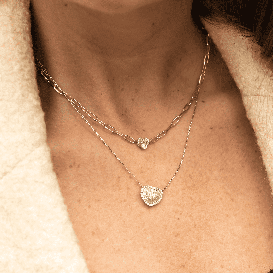 Choker Vintage Coração Diamantes