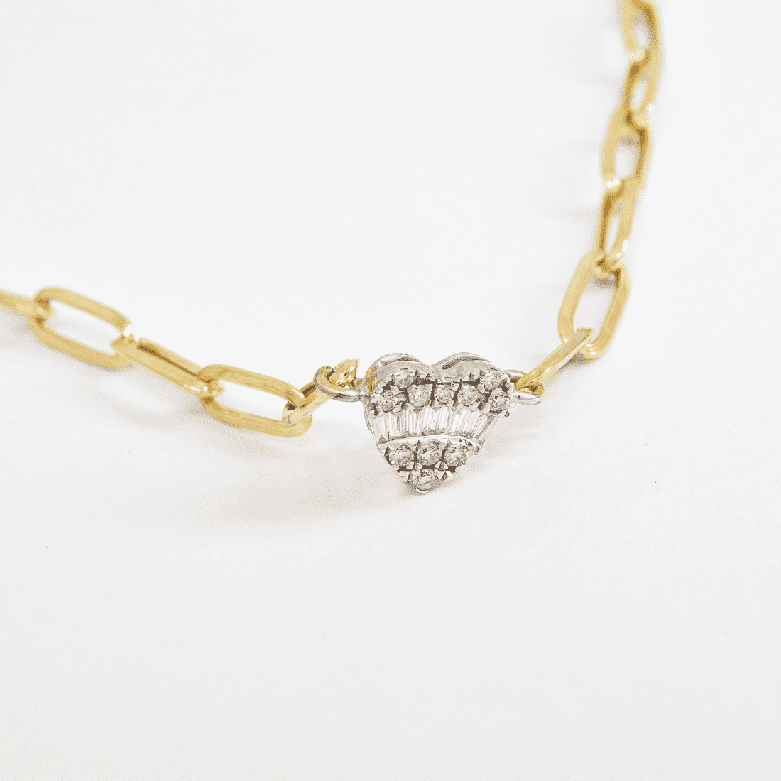 Choker Vintage Coração Diamantes