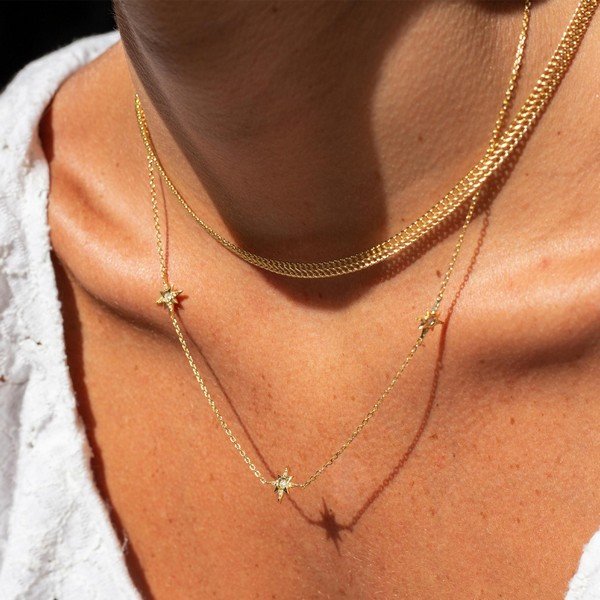 Colar 3 Lucky Stars Diamantes