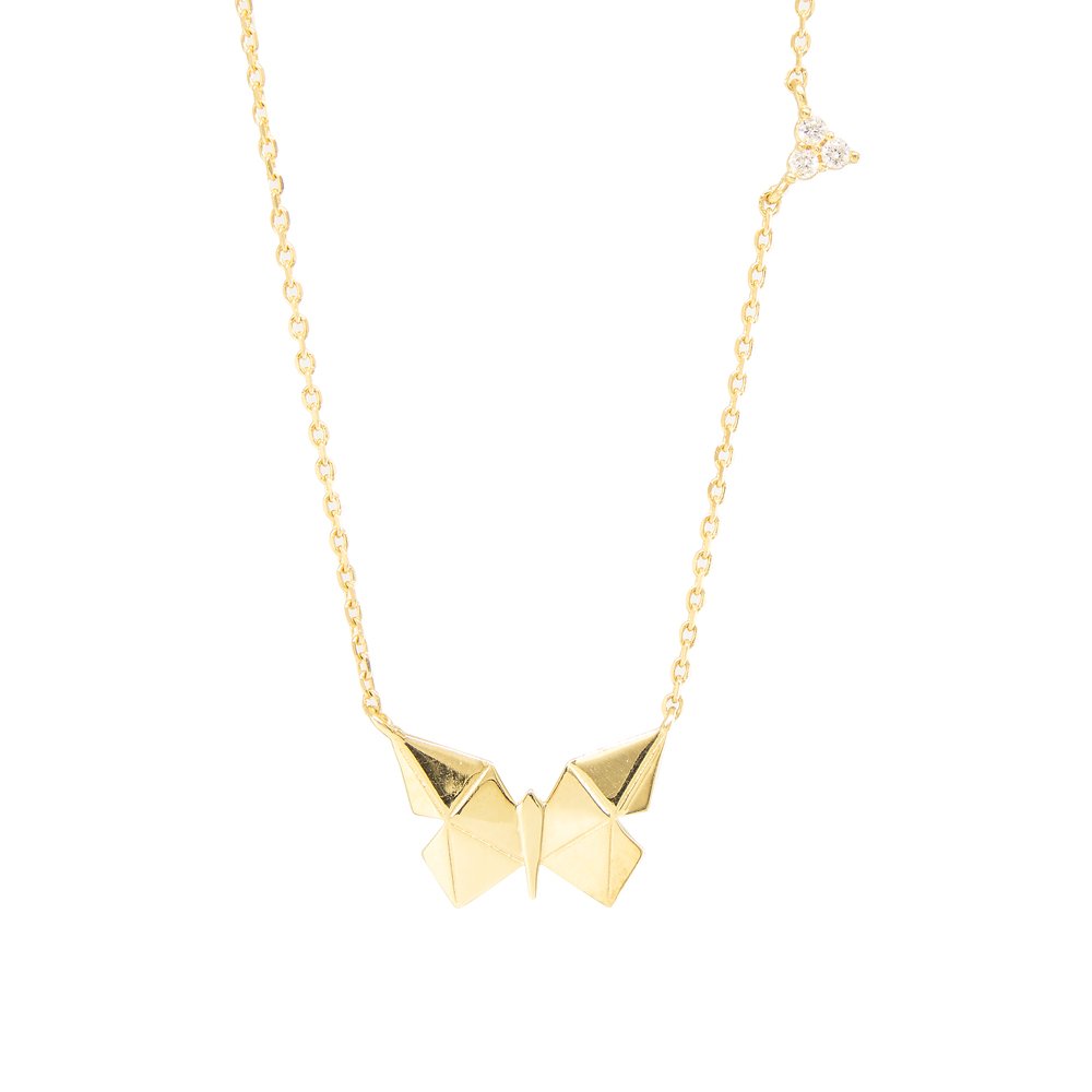 Colar Borboleta Trilhon 3D Diamantes
