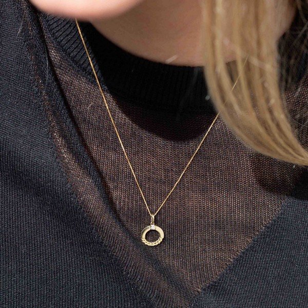 Colar Chain Ouro 18K Diamantes