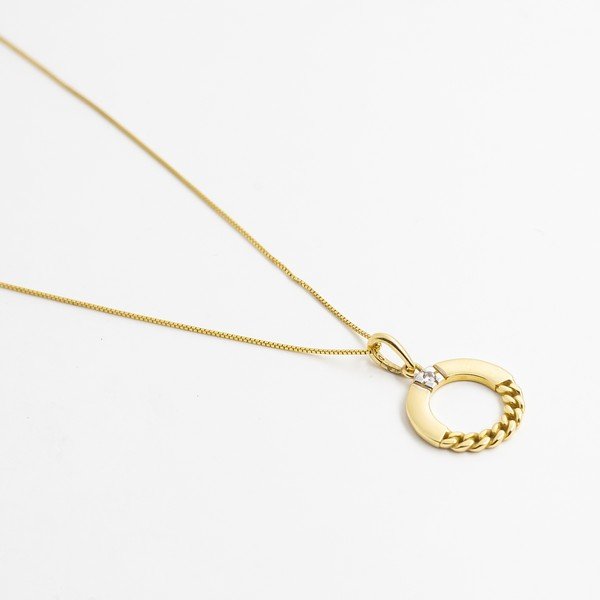 Colar Chain Ouro 18K Diamantes