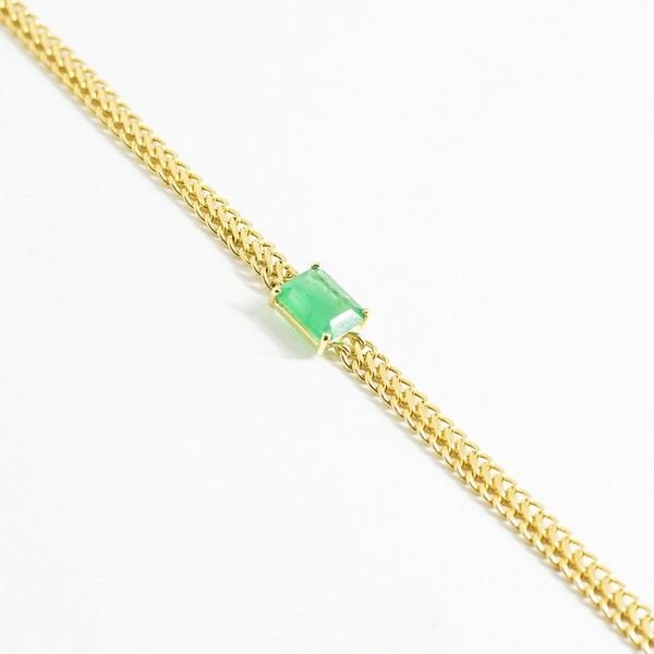 Colar Choker Escama de Peixe Esmeralda