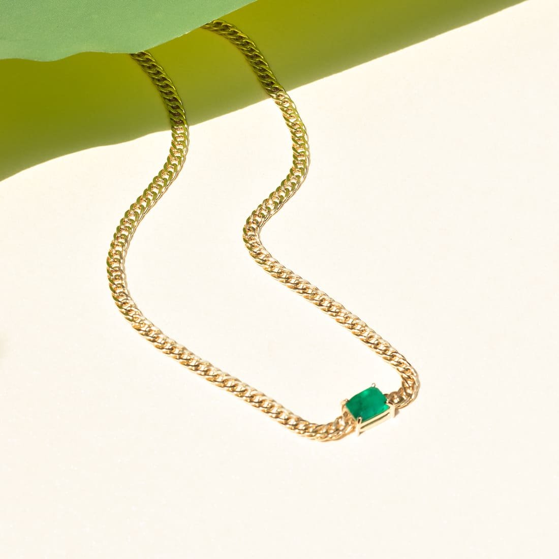Colar Choker Escama de Peixe Esmeralda