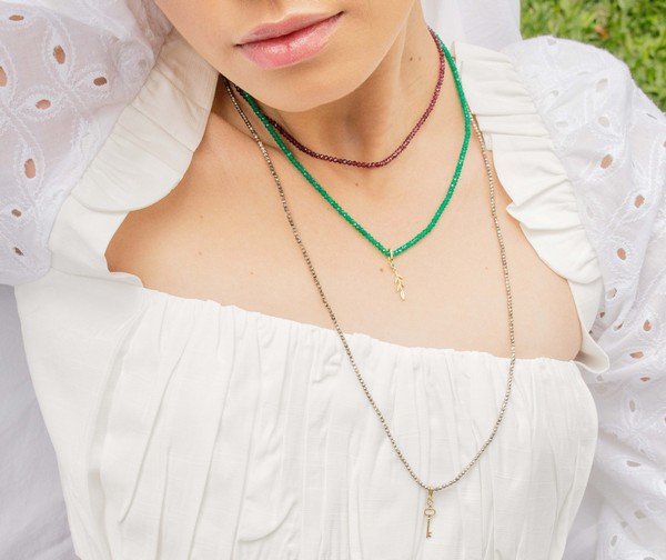 Colar Choker Full Rodolitas Abrilhantadas