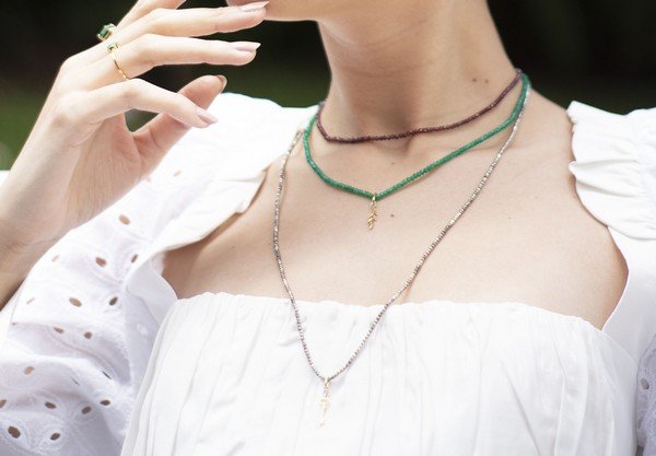 Colar Choker Full Rodolitas Abrilhantadas