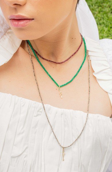 Colar Choker Full Rodolitas Abrilhantadas