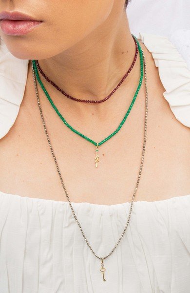 Colar Choker Full Rodolitas Abrilhantadas