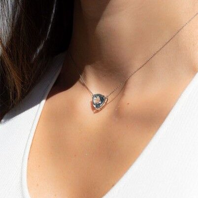 Colar Choker Trilhon Topázio Sky Extra 