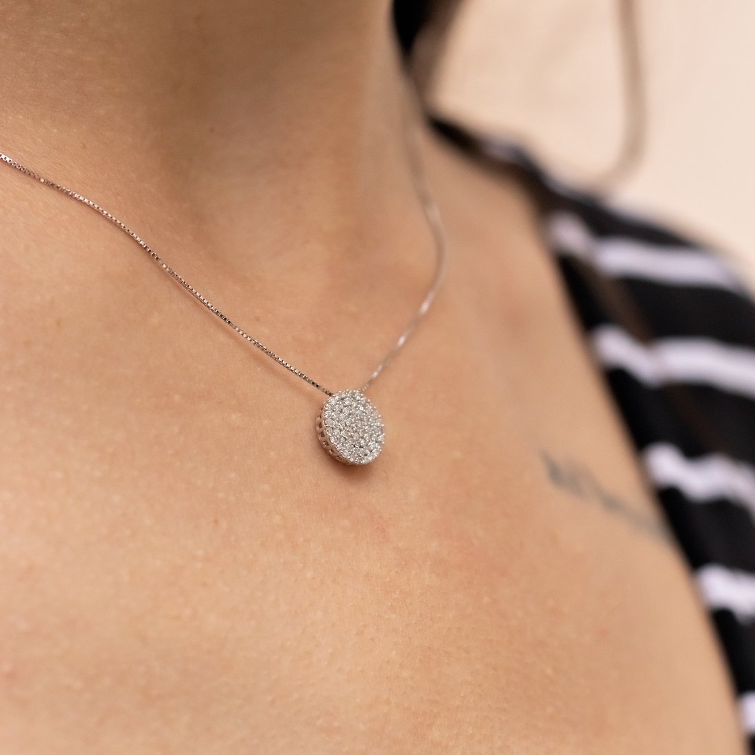 Colar Chuveirinho Diamantes