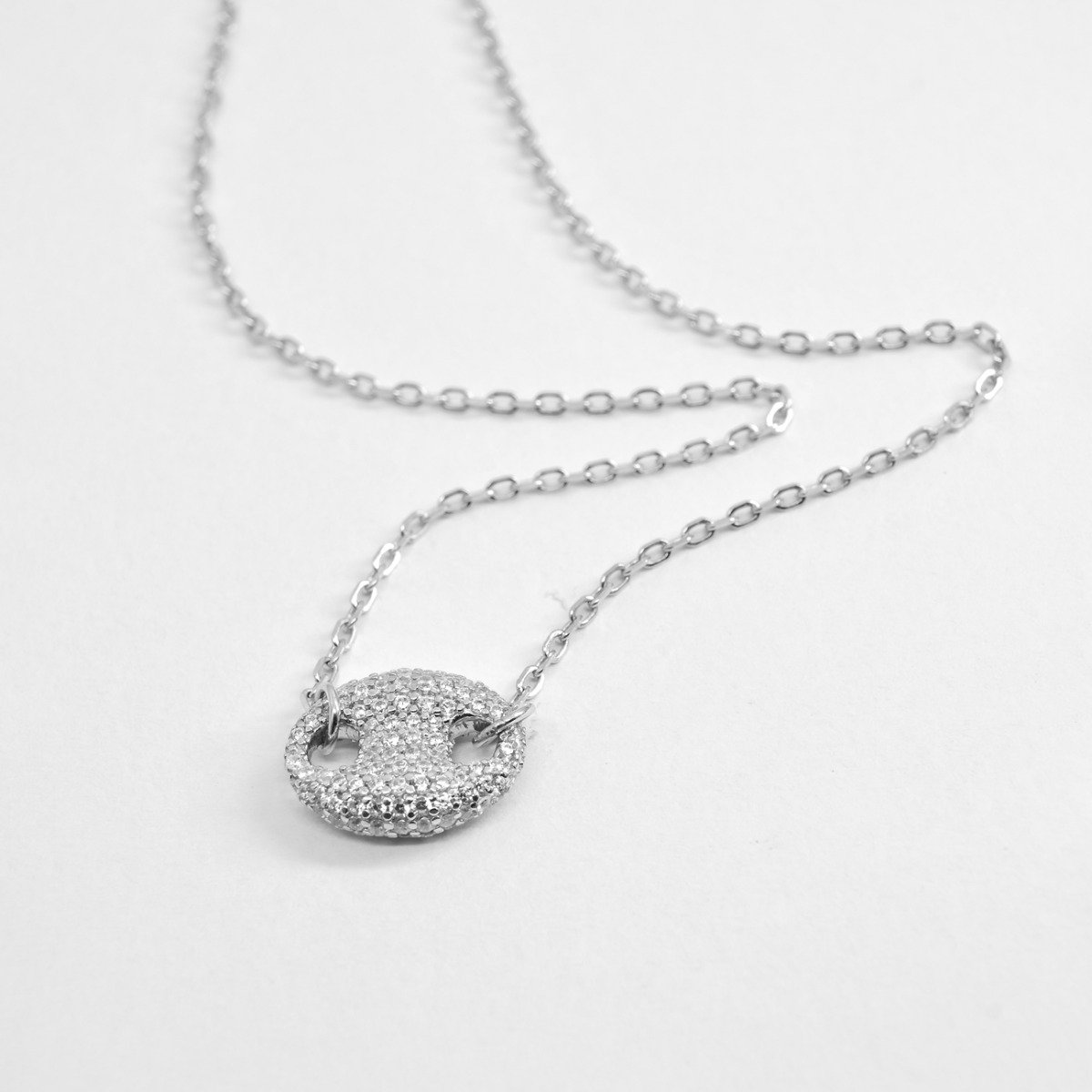 Colar Confete Cravejado Prata 925