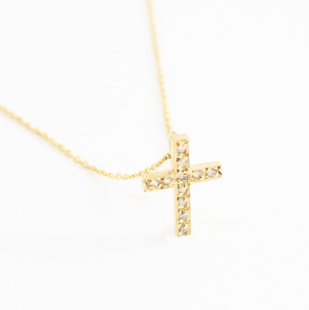 Colar Cruz Diamantes