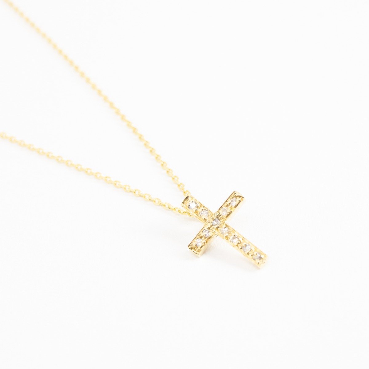 Colar Cruz Diamantes
