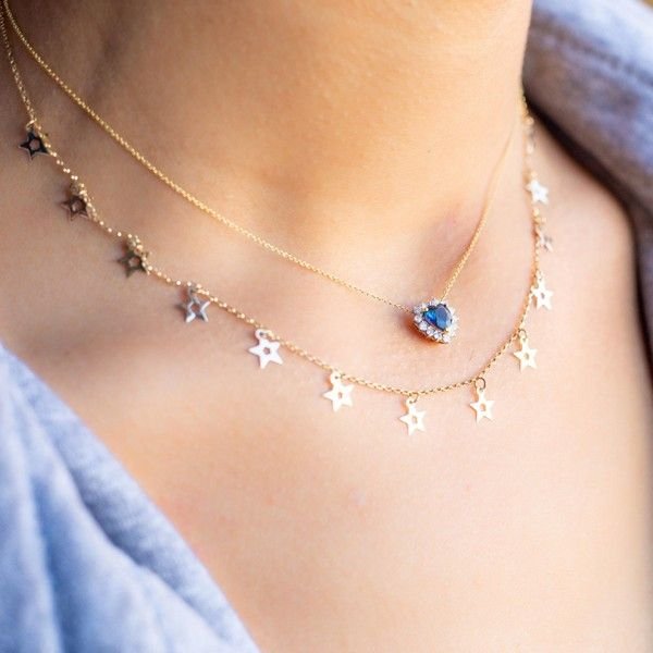 Colar Estrelinhas Tricolore Ouro 18K