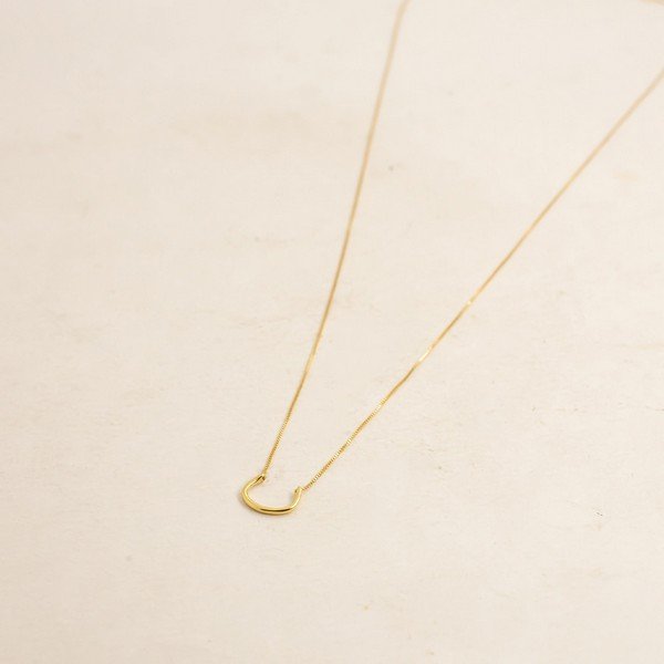 Colar Ferradura Ouro Liso